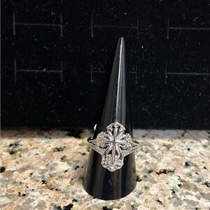 Silver Unisex Cross Ring New